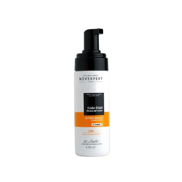 MINI SIZE Mousse Detergente Flash Éclat Novexpert | Detersione Illuminante e Pelle Radiosa
