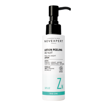 Lozione peeling viso notturna pelle impura Trio Zinc Novexpert | Lotion peeling de nuit Trio Zinc